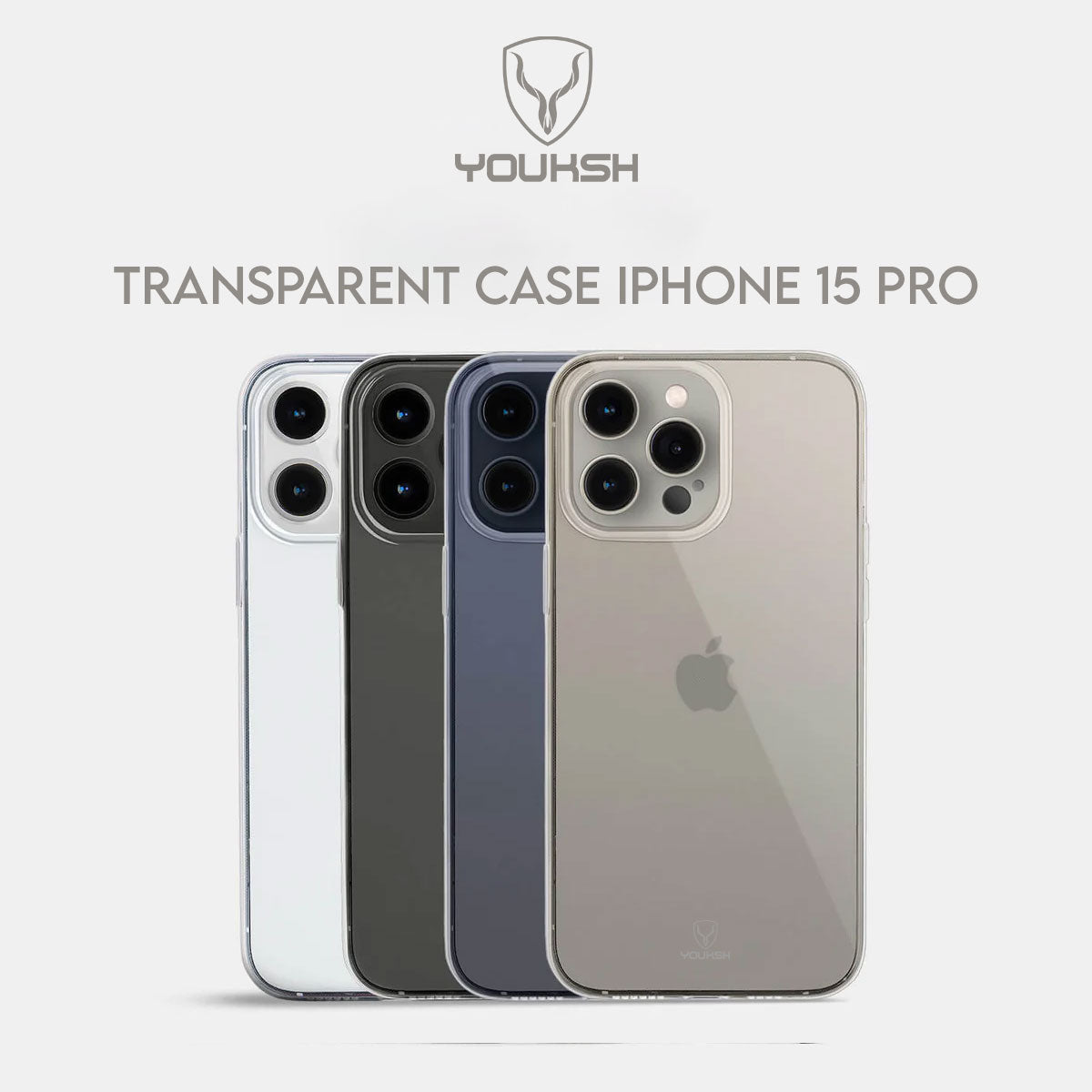 Apple iPhone 15 Pro (6.1) Transparent Case (Shock Proof)