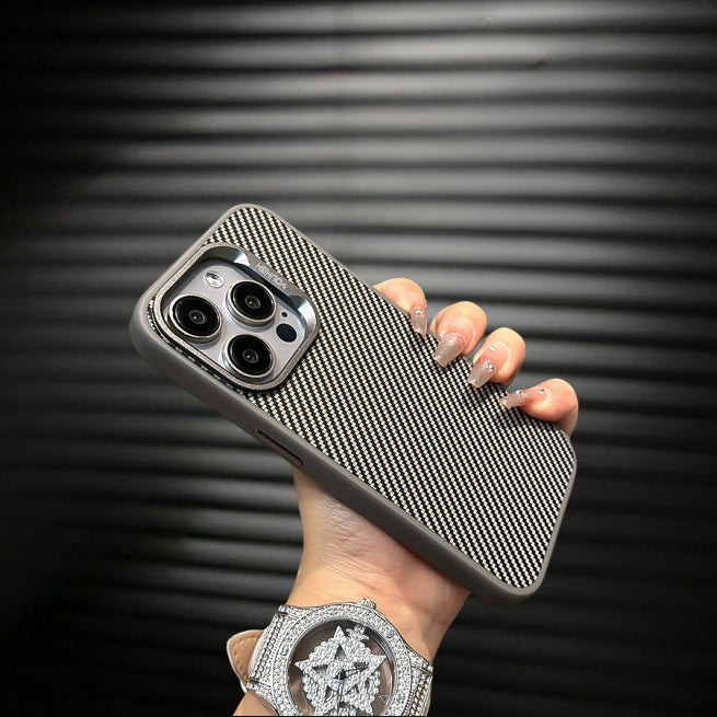 YOUKSH Carbon Fiber Matte Case For IPhone 15 Pro. IPhone 15 Pro Carbon Fiber Case With Side Soft Silicon.