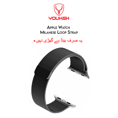 Apple iWatch - Milanese Stainless Steel Strap - 42mm/44mm (Series 1/2/3/4/5/6)