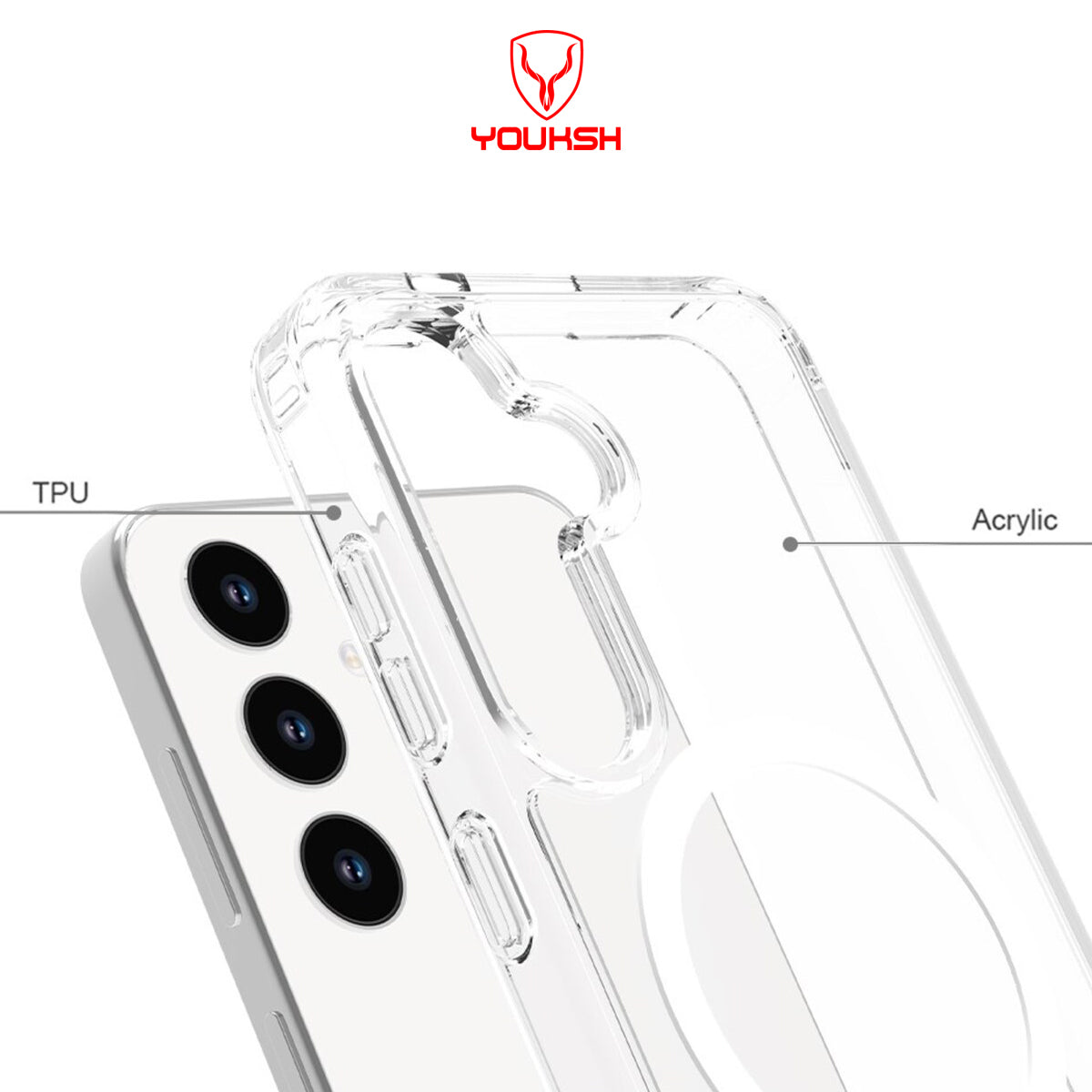 Samsung Galaxy S24 Transparent MagSafe Case