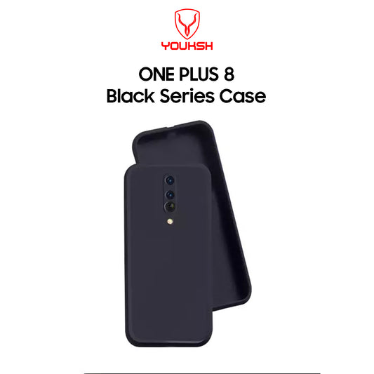 One Plus 8 Black Silicon Case