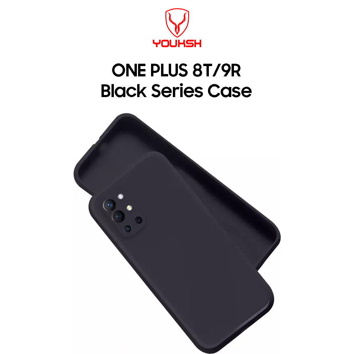 One Plus 8T Black Silicon Case