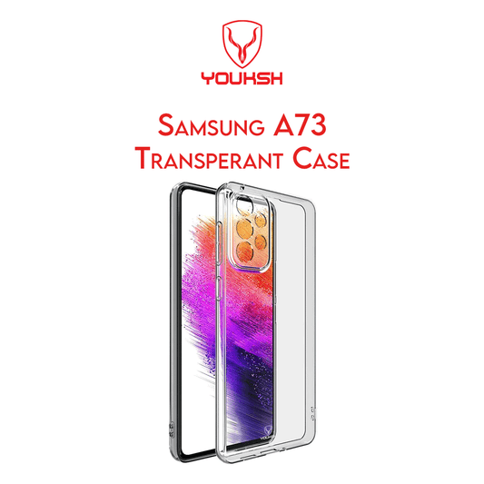 YOUKSH Samsung Galaxy A73 Transparent Case - Samsung Galaxy A73 Transparent Jelly Back Cover - Samsung Galaxy A73 Soft Shock Proof Transparent Back Pouch - Samsung Galaxy A73 Crystal Clear Cover.