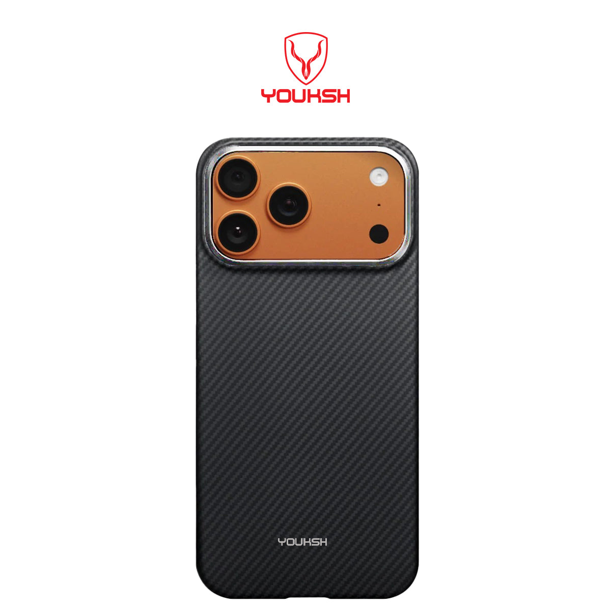 YOUKSH IPhone 17 Pro Tactile Woven Case, Carbon Thin Case IP 17 Pro