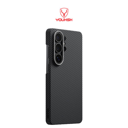 YOUKSH Samsung S26 Ultra Tactile Woven Case, Carbon Thin Case S26 Ultra.
