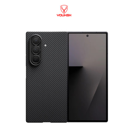 YOUKSH Z-Fold 7 Tactile Woven Case, Carbon Thin Case IP 17 Pro
