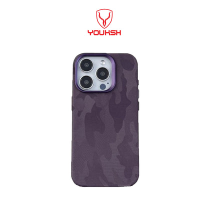 Youksh Microfiber Premium Camouflage MagSafe Case For Apple iPhone Series
