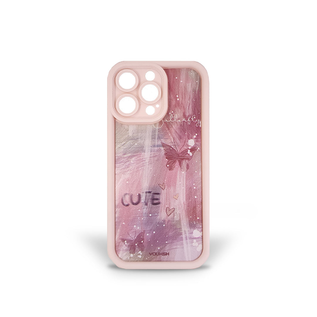 Apple iPhone Series Silicone Flutter Pink Case