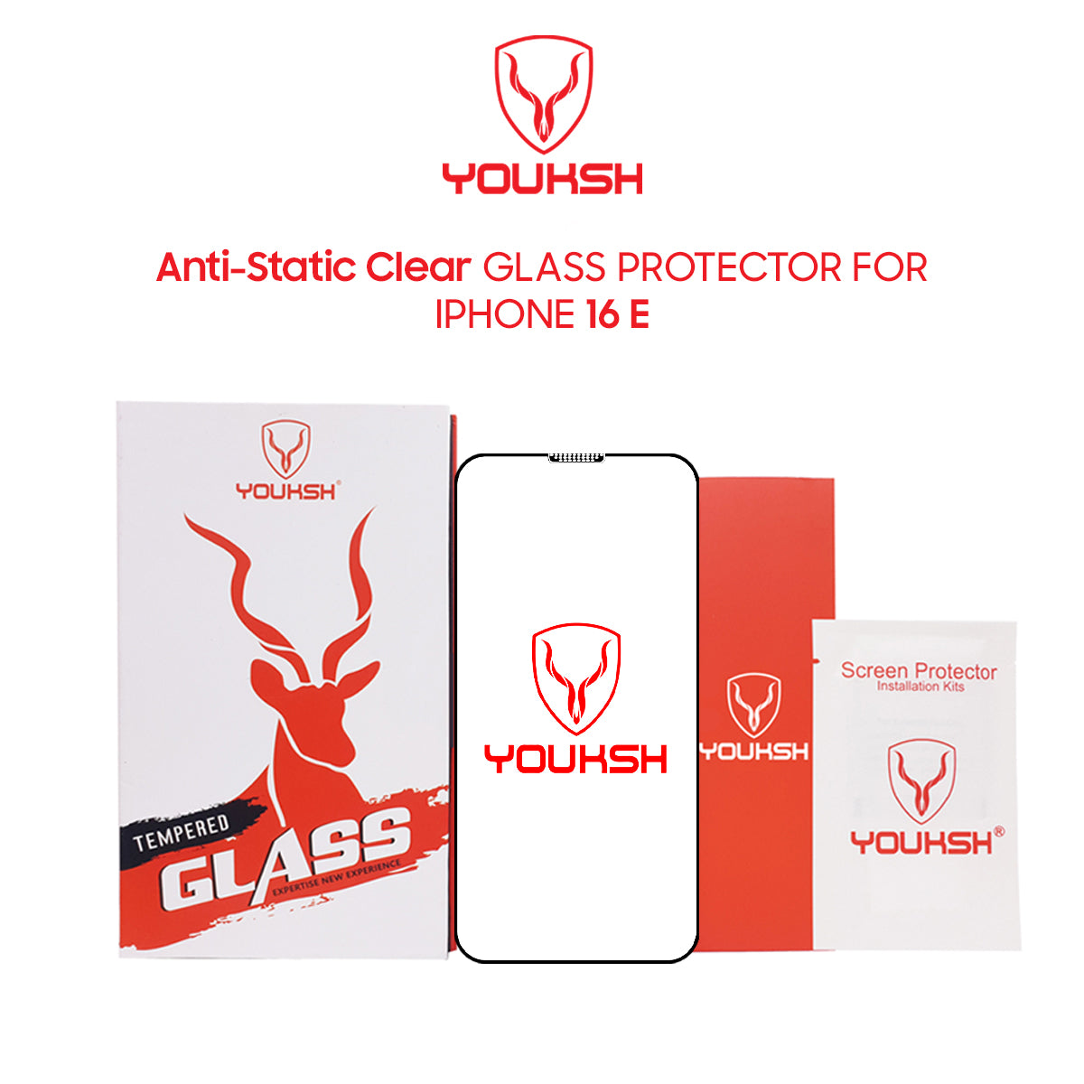 Apple iPhone 16e Anti-Static Clear Glass Protector