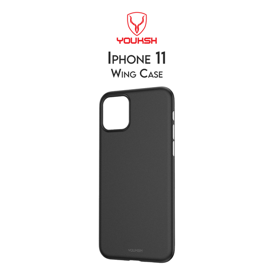 Youksh Apple Iphone 11 (6.1) - Wing Case Paper Back Cover - Ultra Thin Lightweight Paper Back Cover - Paper Back Case (Black) - For Iphone 11 (6.1).