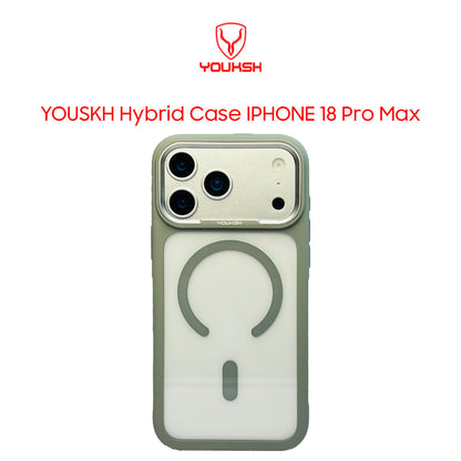 YOUKSH Hybrid Case for iPhone 18 Pro Max – MagSafe Compatible, Camera Protection, Translucent Matte Back Cover