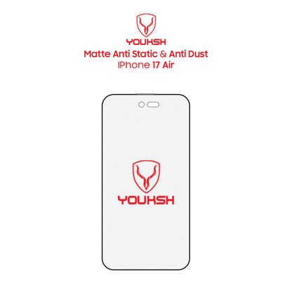 Youksh Matte Glass Screen Protector for iPhone 17 Air – Anti-Glare, Anti-Fingerprint Tempered Glass (Copy)