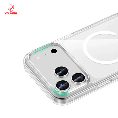 Youksh MagSafe Transparent Case for iPhone 17 Pro – Slim Shockproof Clear Cover with Strong Magnetic Alignment