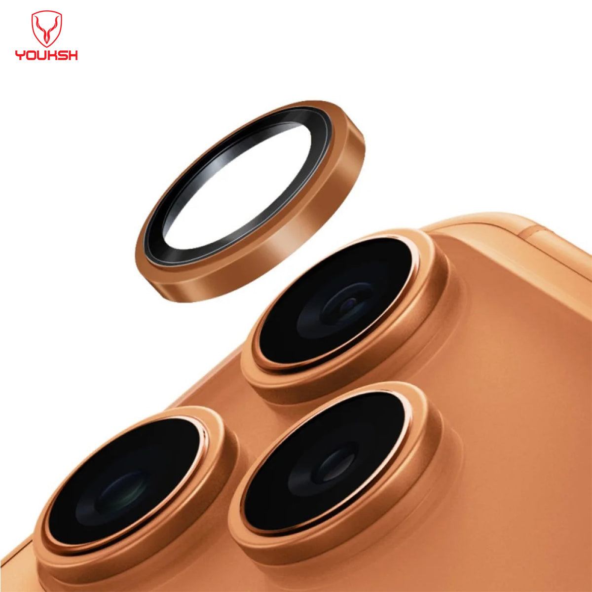 YOUKSH IPhone 17 Pro Max Camera Ring Glass Protector.