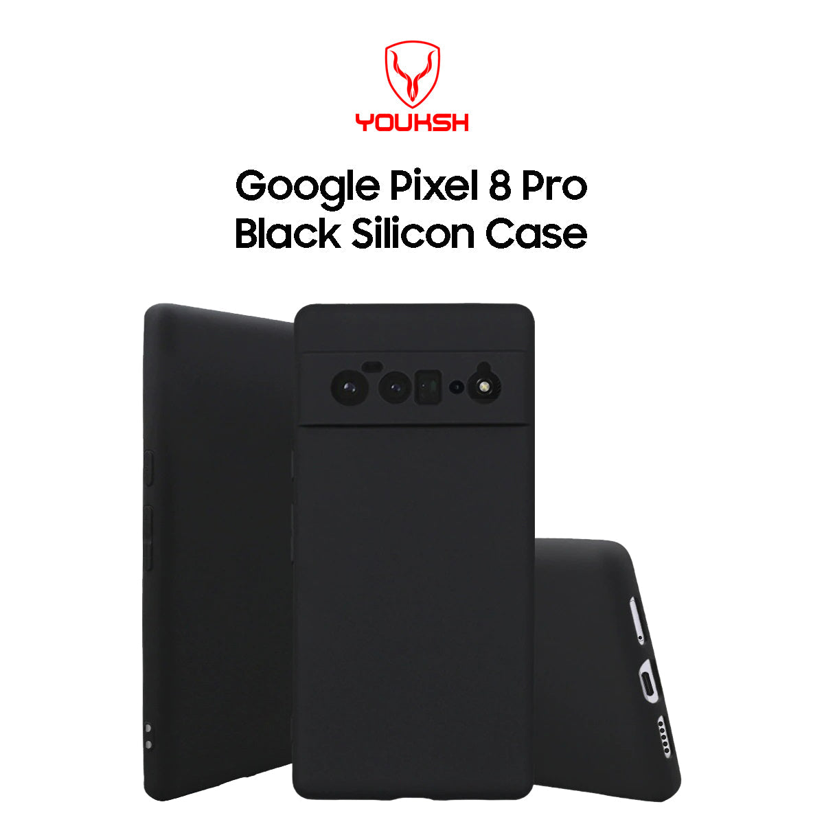 Google Pixel 8 Pro Black Silicone Case