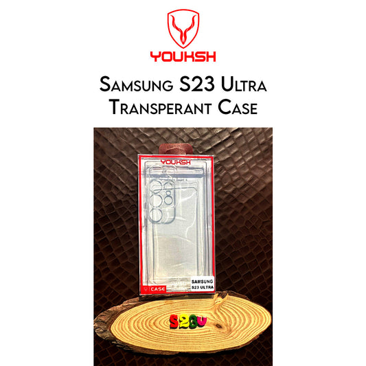 YOUKSH Samsung Galaxy S23 Ultra Transparent Case - Samsung Galaxy S23 Ultra Transparent Jelly Back Cover - Samsung Galaxy S23 Ultra Soft Shock Proof Transparent Back Pouch - Samsung Galaxy S23 Ultra Crystal Clear Cover.