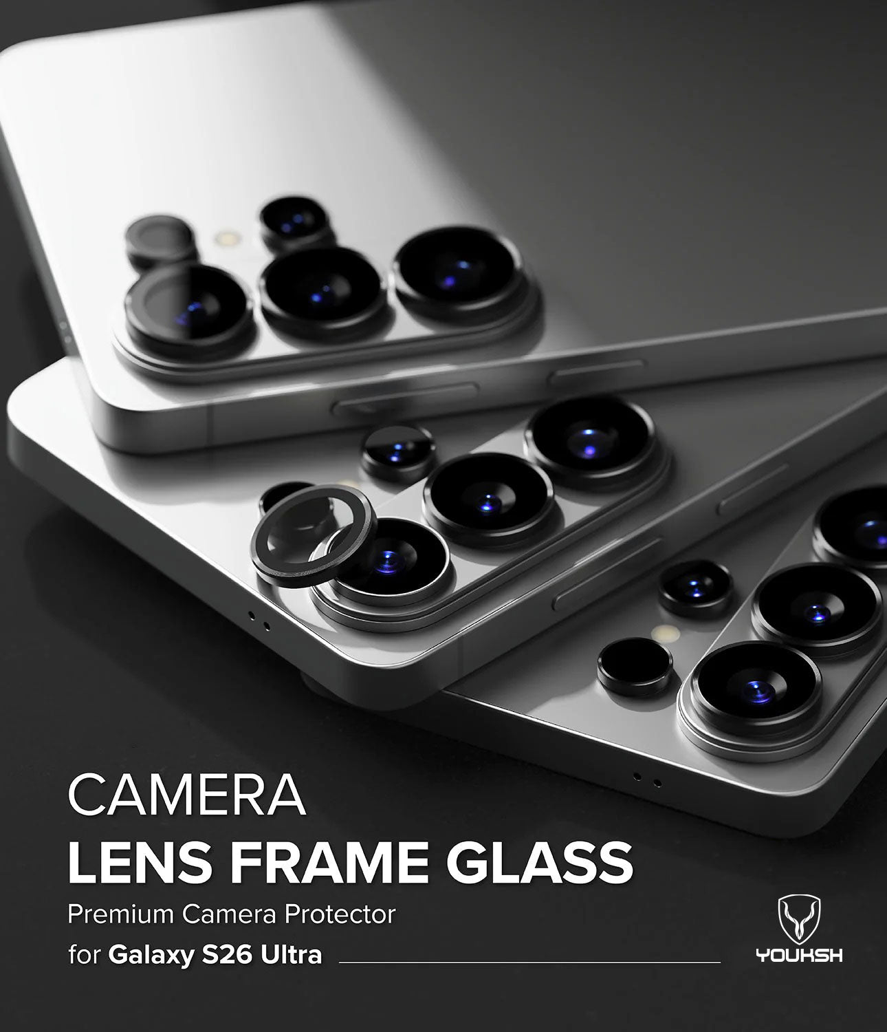 YOUKSH Samsung S26 Ultra Camera Ring Protector.