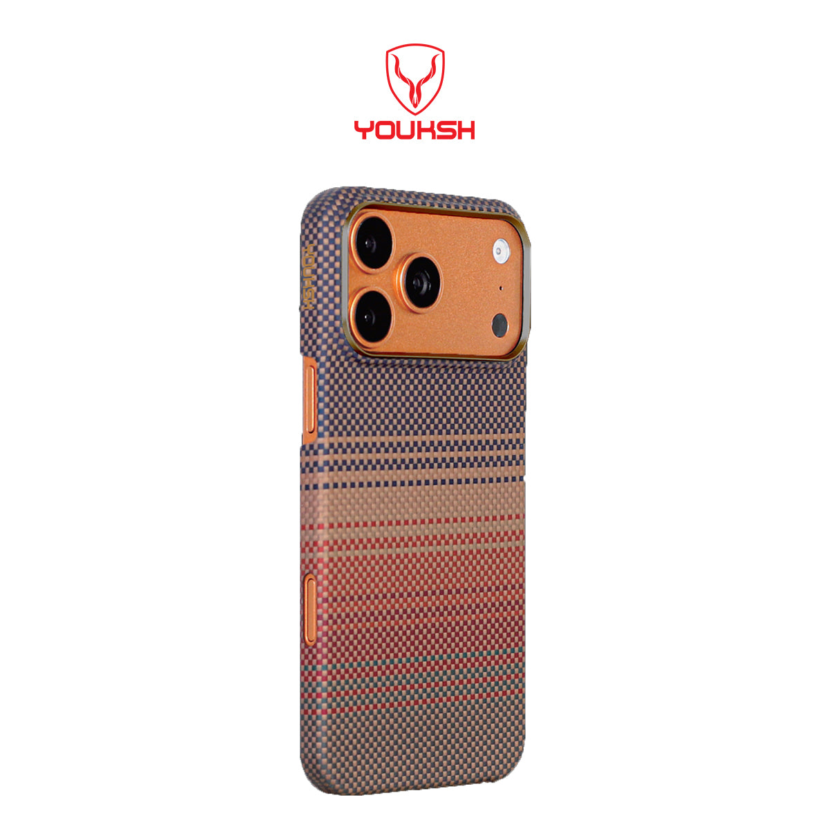 YOUKSH iPhone 17 Pro Tactile Woven Case, Carbon Thin Case IP 17 Pro