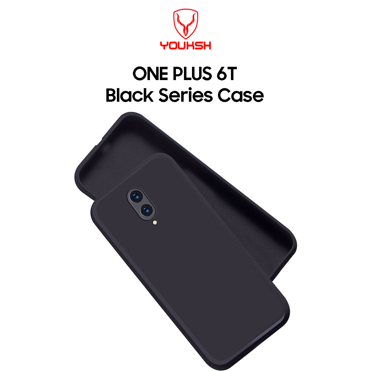 One Plus 6T Black Silicon Case