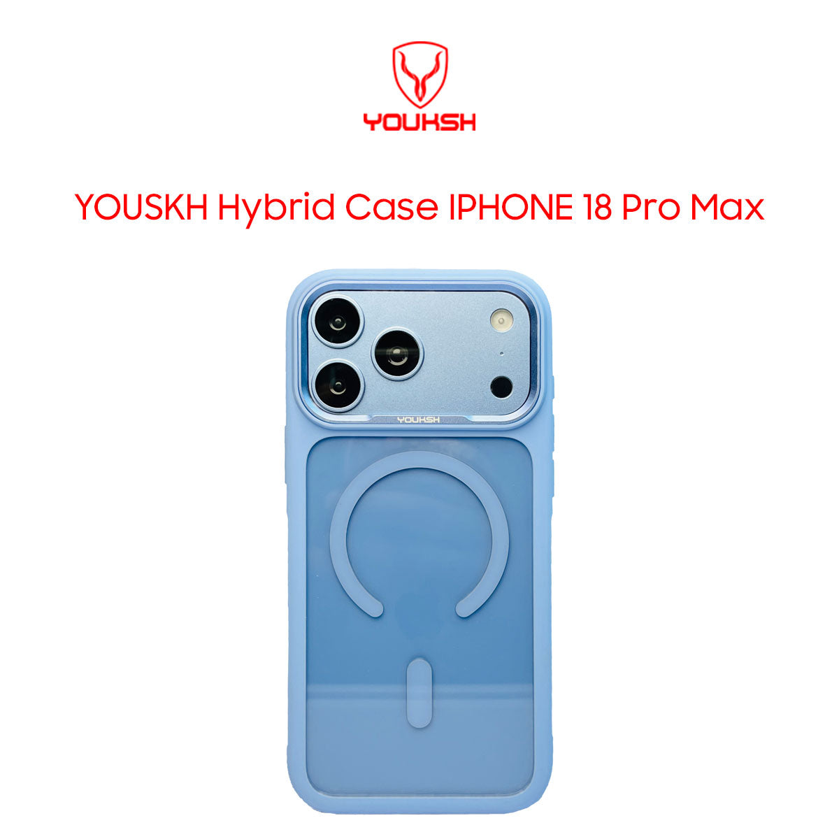 YOUKSH Hybrid Case for iPhone 18 Pro Max – MagSafe Compatible, Camera Protection, Translucent Matte Back Cover