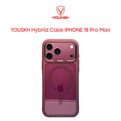 YOUKSH Hybrid Case for iPhone 18 Pro Max – MagSafe Compatible, Camera Protection, Translucent Matte Back Cover
