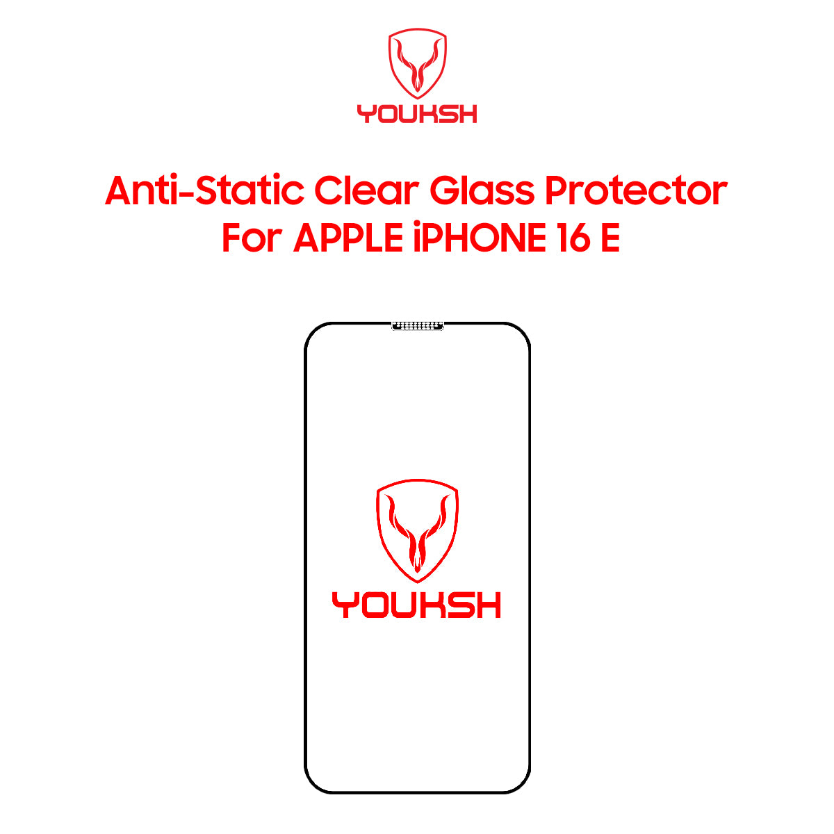 Apple iPhone 16e Anti-Static Clear Glass Protector