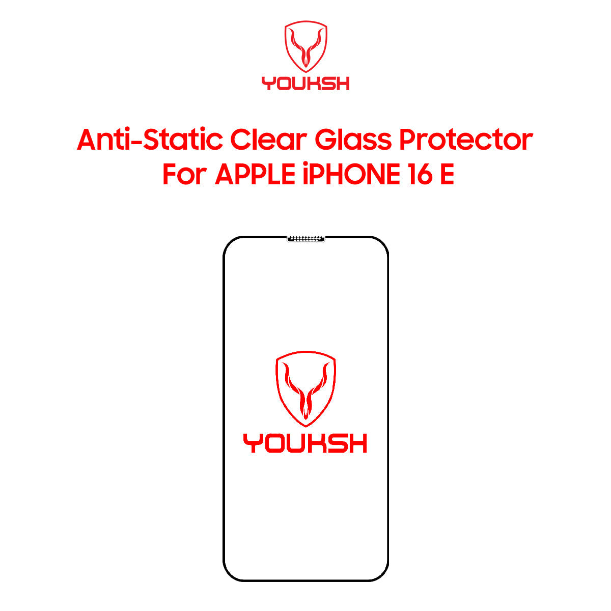 Apple iPhone 16e Anti-Static Clear Glass Protector