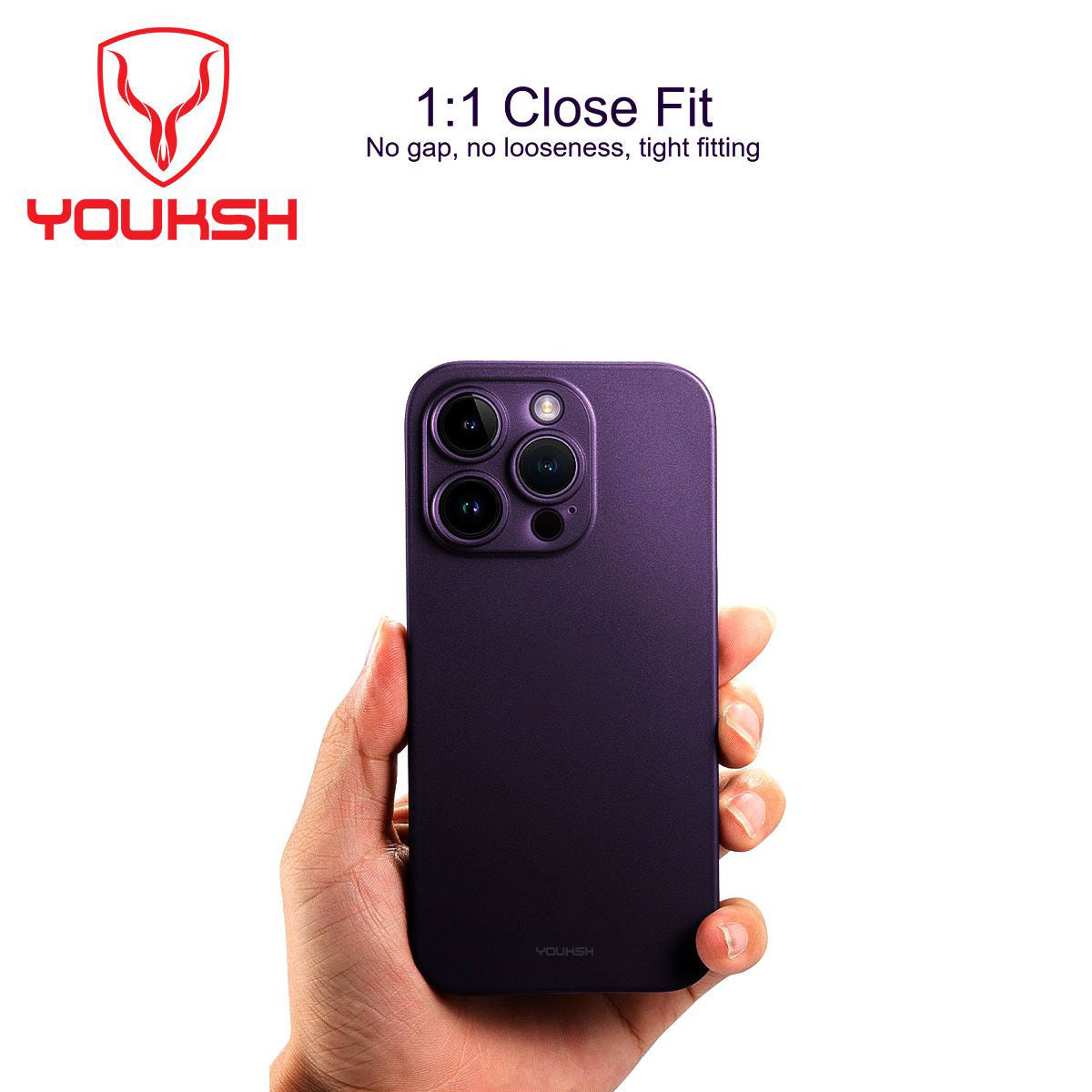 YOUKSH Apple Iphone 14 PRO Wing Case - Iphone 14 PRO Paper Case - Iphone 14 PRO (6.1) Ultra Thin Lightweight Back cover - Iphone 14 PRO Slim Smart Back Pouch - For Iphone 14 Series.(Deep Purple)