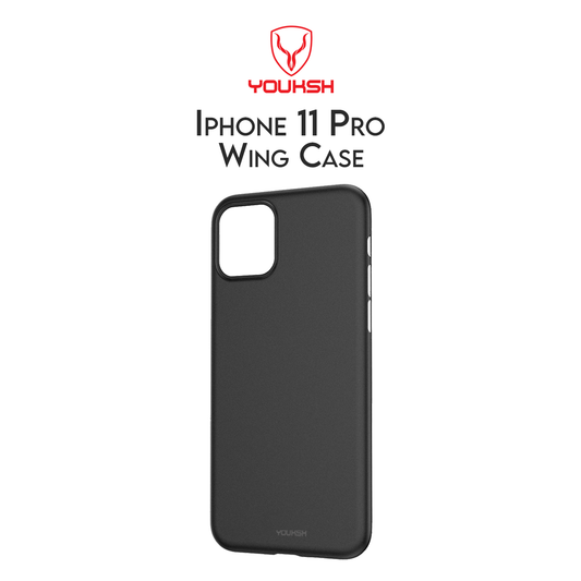 Youksh Apple Iphone 11 Pro (5.8) - Wing Case Paper Back Cover - Ultra Thin Lightweight Paper Back Cover - Paper Back Case (Black) - For Iphone 11 Pro (5.8).