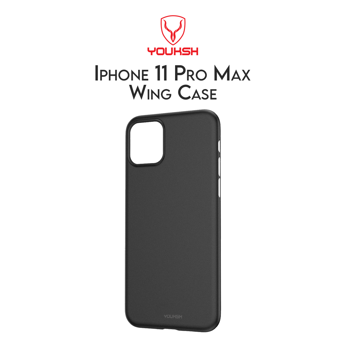 Youksh Apple Iphone 11 Pro Max (6.5) - Wing Case Paper Back Cover - Ultra Thin Lightweight Paper Back Cover - Paper Back Case (Black) - For Iphone 11 Pro Max (6.5).