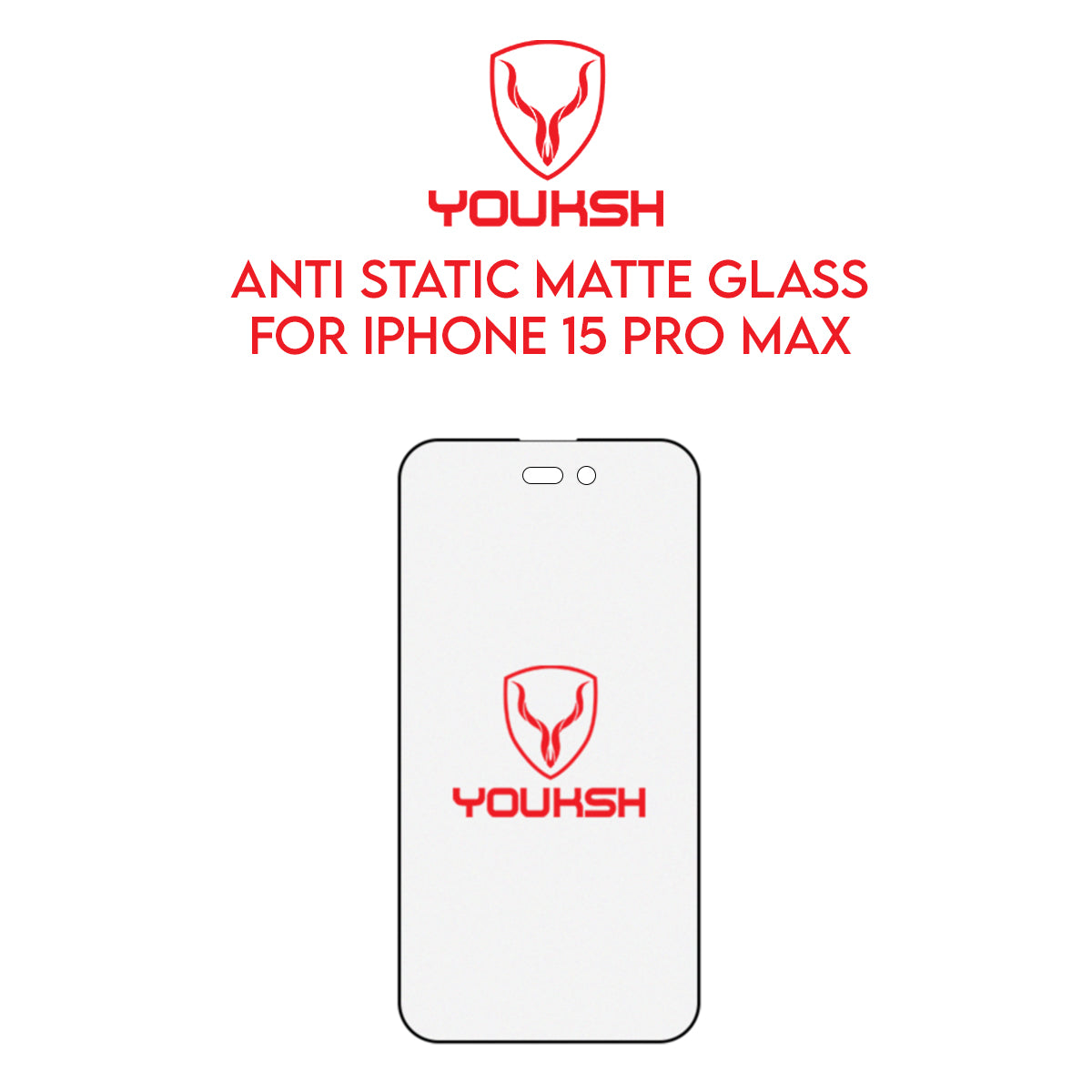 Apple IPhone 15 Pro Max (6.7) Matte Glass Protector (Anti Dust & Static)