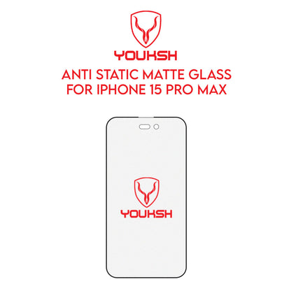 Apple IPhone 15 Pro Max (6.7) Matte Glass Protector (Anti Dust & Static)