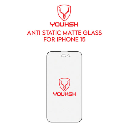 Apple IPhone 15 (6.1) Matte Glass Protector (Anti Dust & Static)