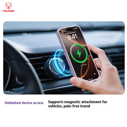 YOUKSH Apple iPhone 17 Soft Silicon Case with Magsafe Compatible Charging.
