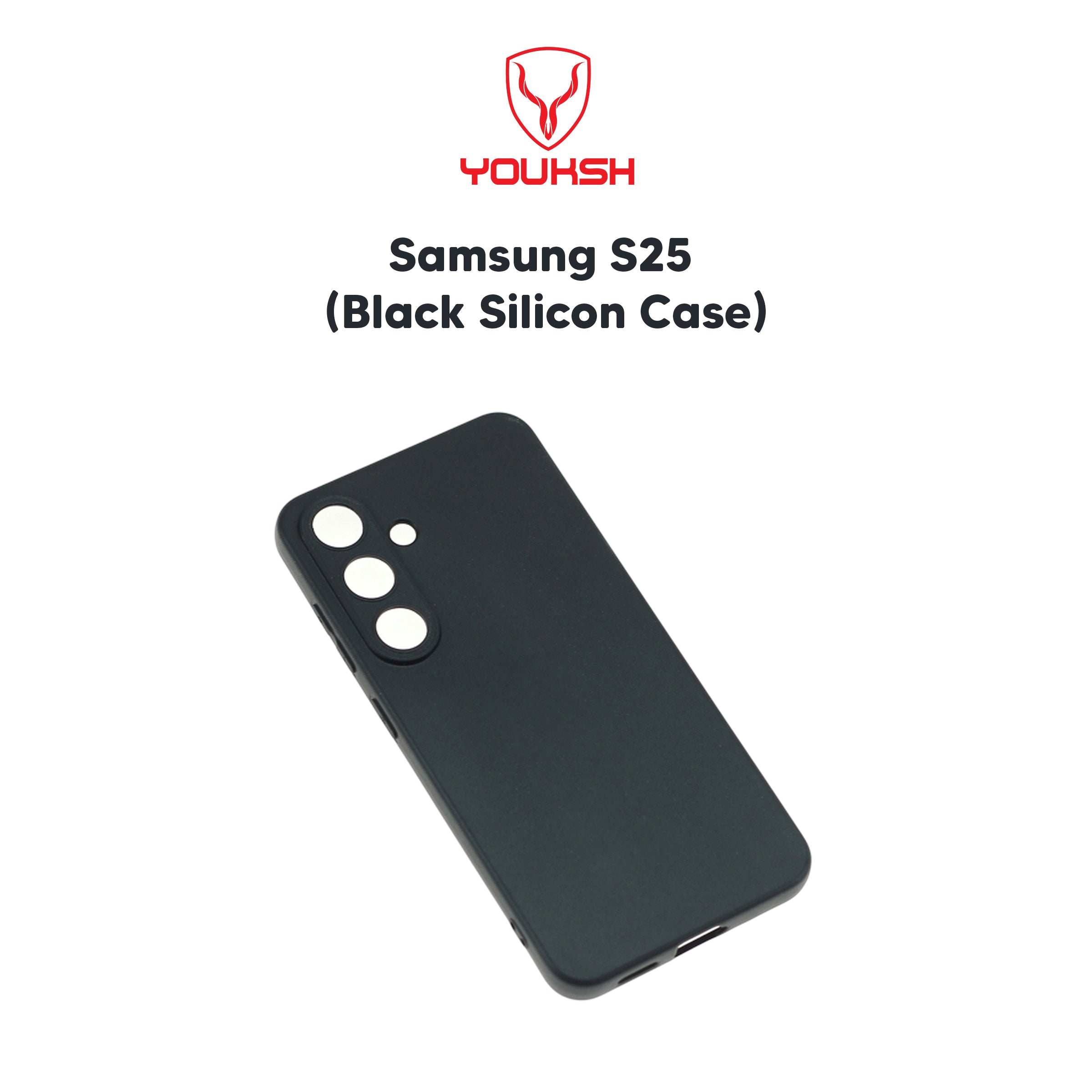 Samsung Galaxy S25 (Black Silicone Case)