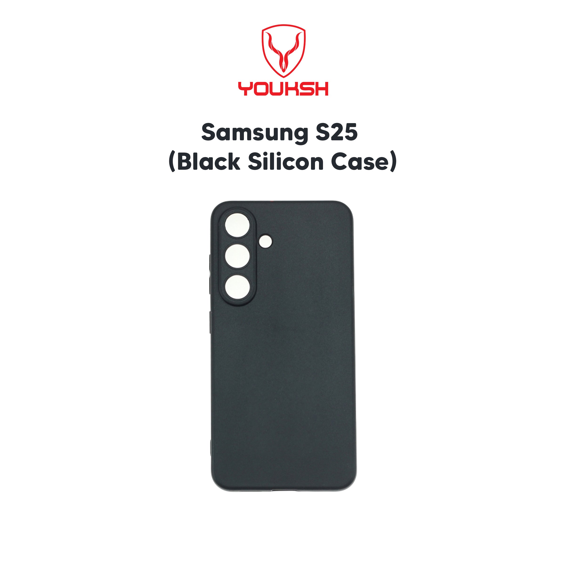 Samsung Galaxy S25 (Black Silicone Case)