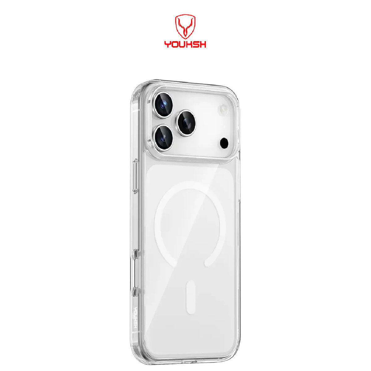 Youksh MagSafe Transparent Case for iPhone 17 Pro Max – Durable Shockproof Clear Case with MagSafe Charging Support