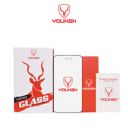 YOUKSH Apple iPhone 17 Matte Anti Static AntiStatic Glass Protector - Apple iPhone 17 Anti Static Matte AntiStatic Glass - With YOUKSH Installation kit.