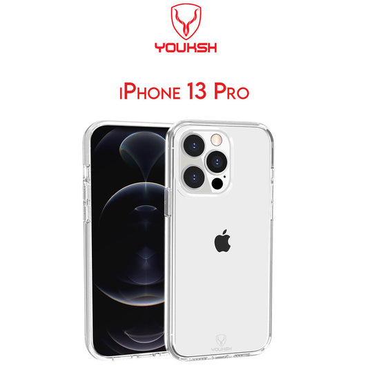YOUSKH Apple iPhone 13 Pro (6.1) Transparent Case - Youksh iPhone 13 (6.1) Transparent Cover - Transparent Soft Shock Proof Jelly Back Cover.