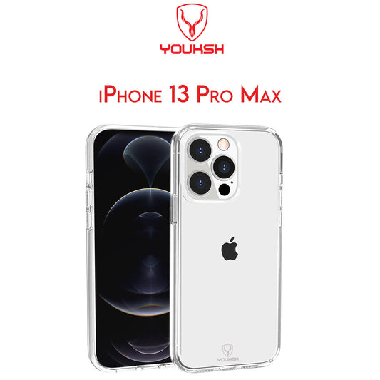 YOUSKH Apple iPhone 13 Pro Max (6.7) Transparent Case - Youksh iPhone 13 (6.1) Transparent Cover - Transparent Soft Shock Proof Jelly Back Cover.